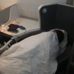 Settled in for flight